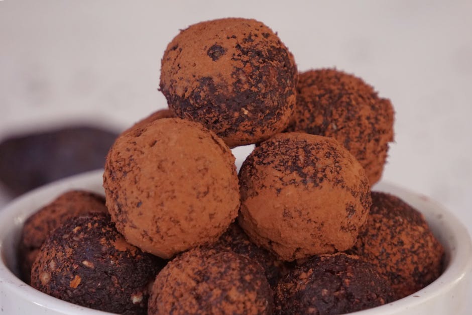 Truffes au chocolat enrobées de cacao amer