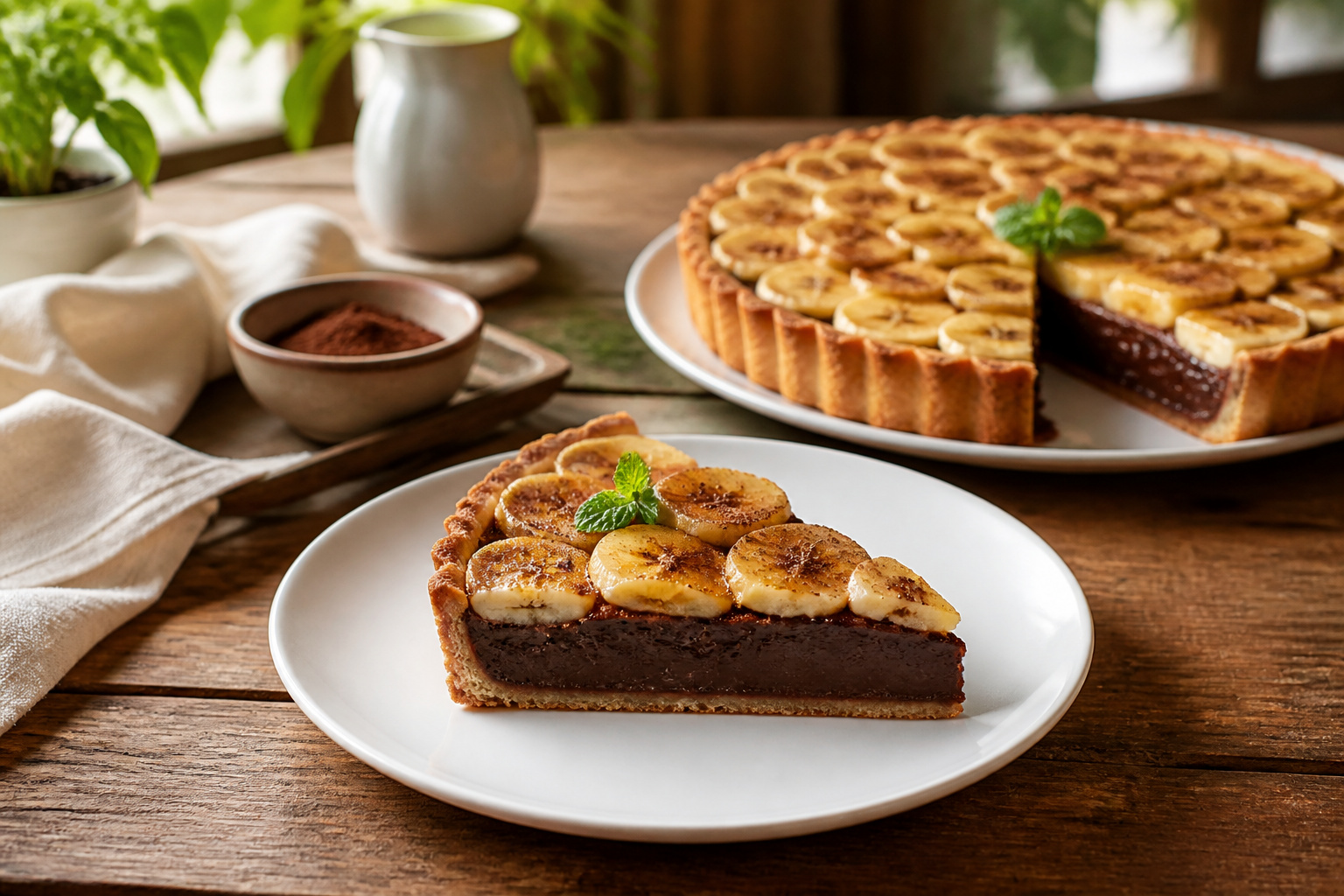 Tartelette chocolat banane gourmande