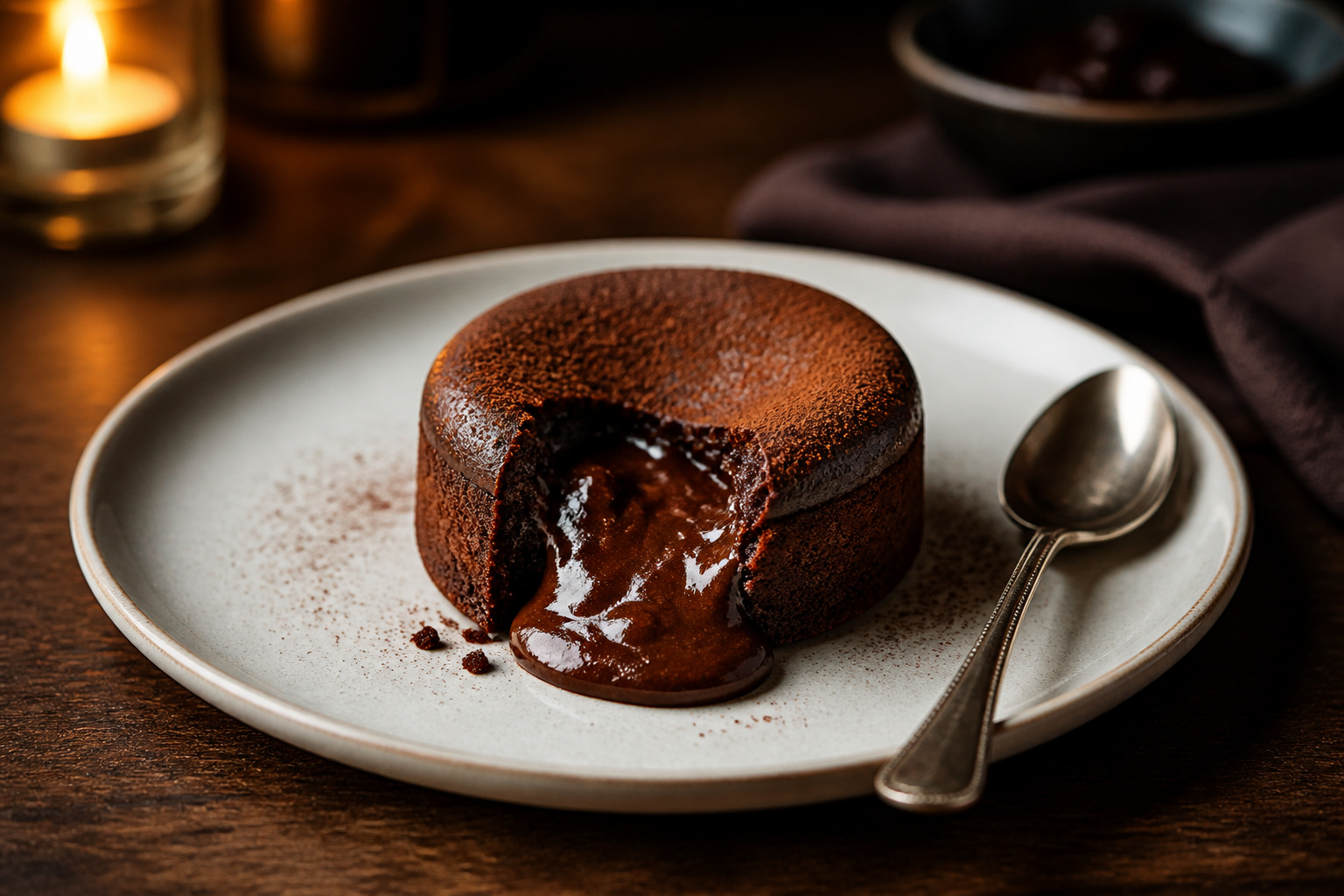 Fondant au chocolat degoulinant