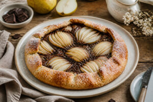 Galette poire chocolat une gourmandise rustique