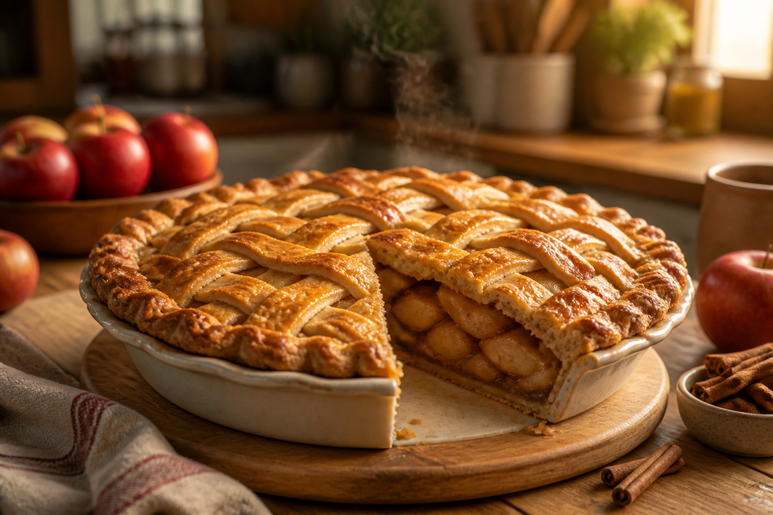 Tarte aux pommes maison reconfortante