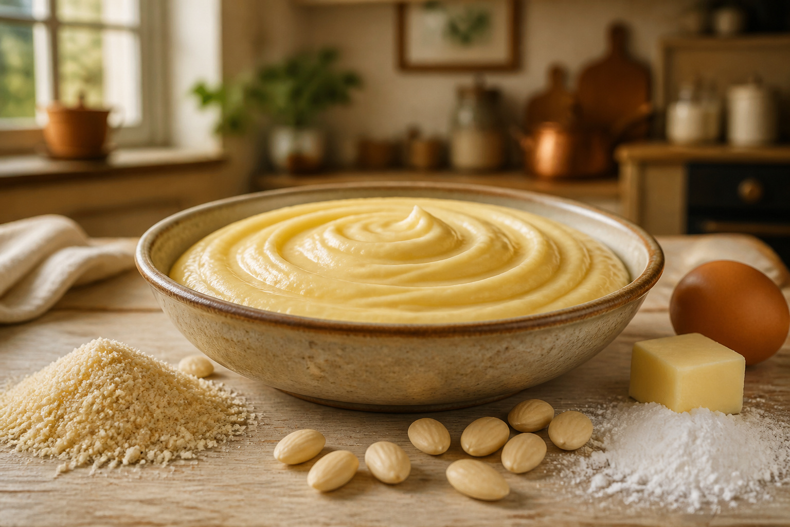 Creme damande onctueuse ingredients de patisserie
