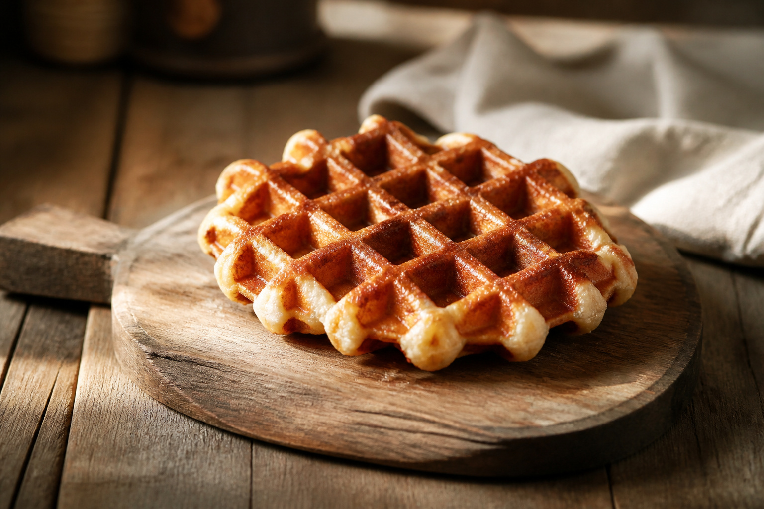 Gaufre de liege doree et caramelisee