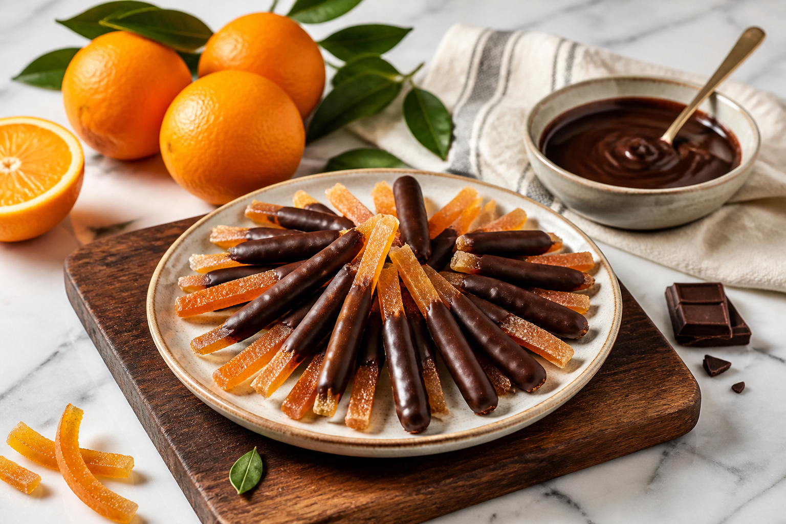 Orangettes au chocolat noir delice fait maison