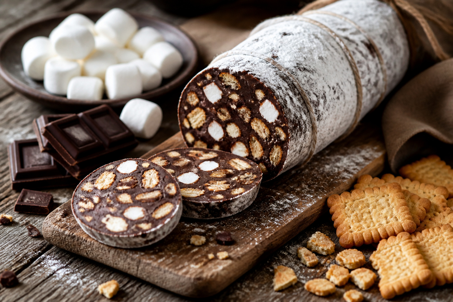 Saucisson au chocolat artisanal
