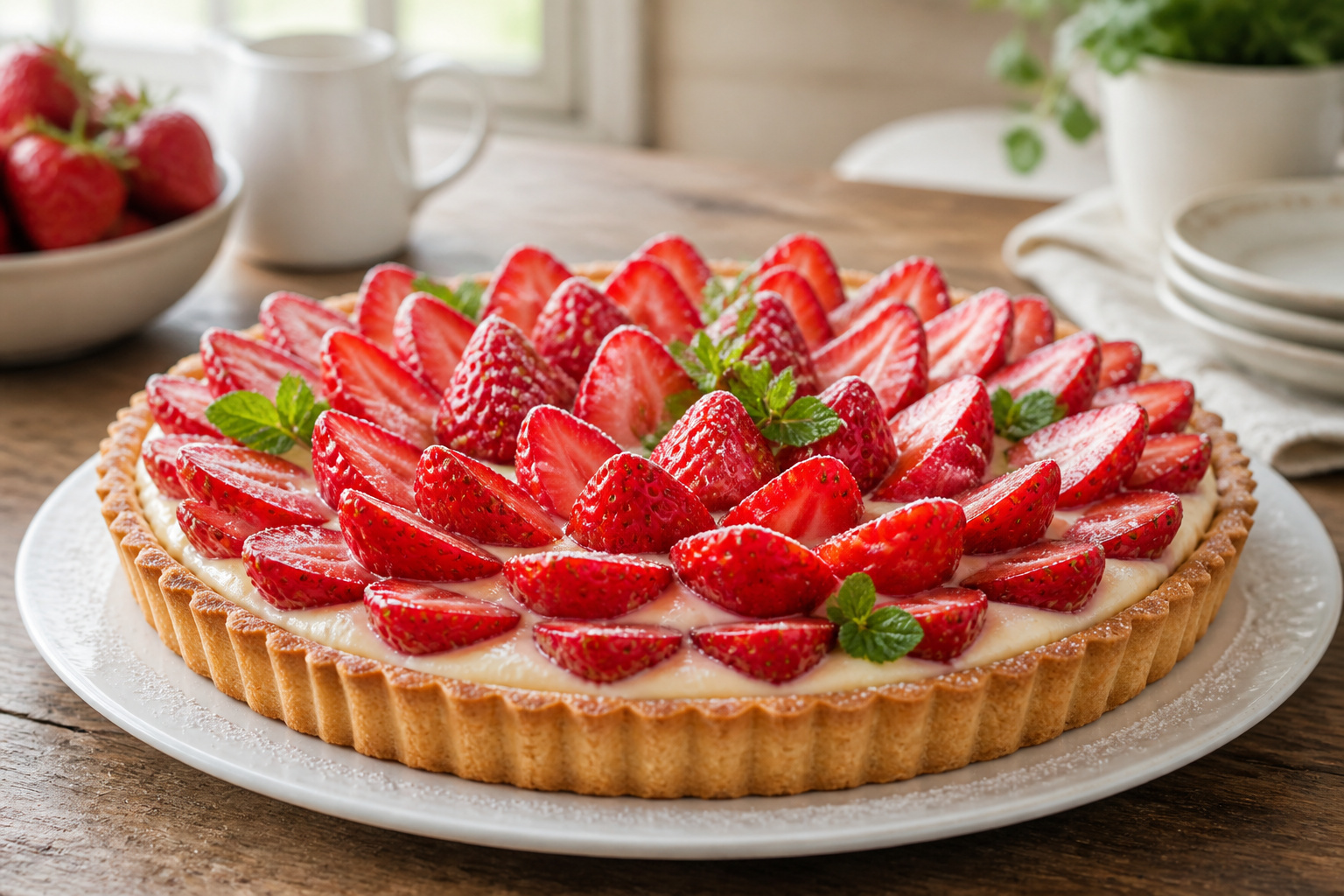 Tarte aux fraises maison un delice visuel
