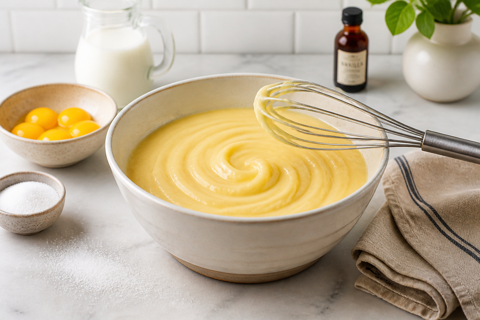 Creme patissiere onctueuse et veloutee