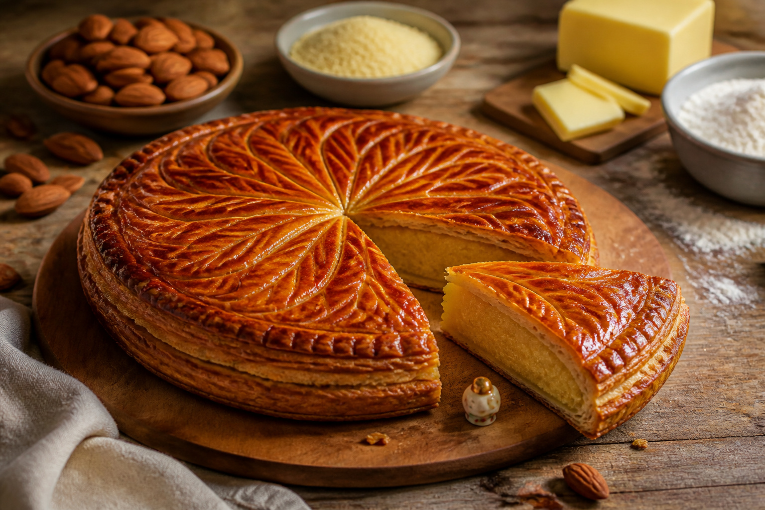 Galette des rois doree et gourmande