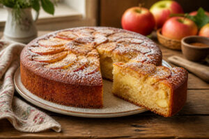 Gateau aux pommes maison reconfortant
