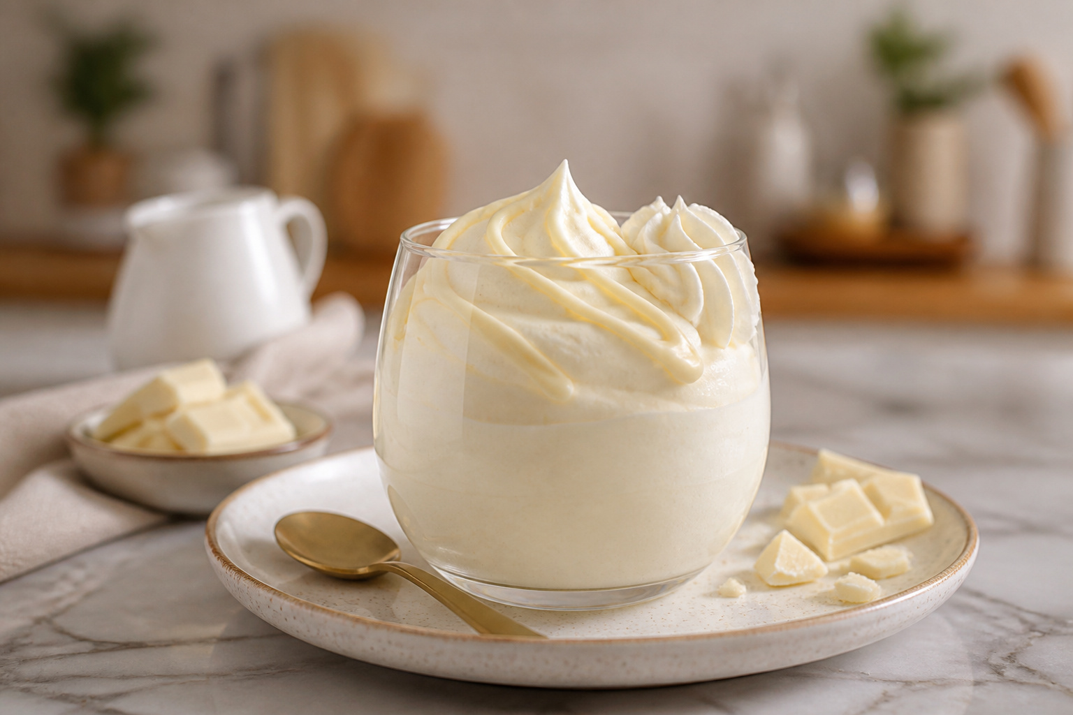 Mousse au chocolat blanc aerienne